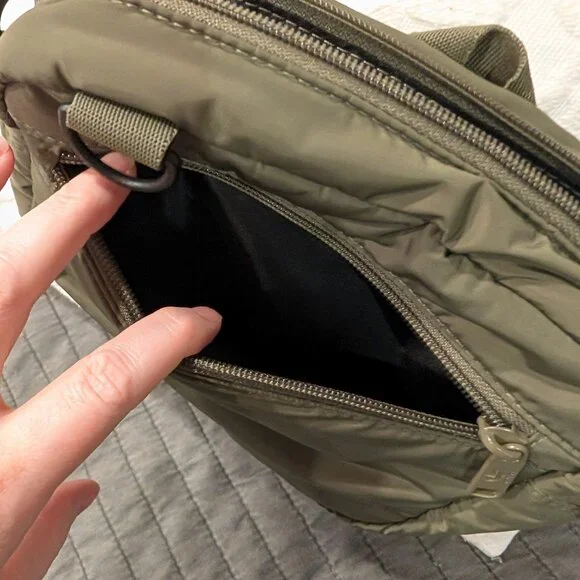 Adidas Puffer And Pouch Crossbody Bag, Olive Strata Green/Black - Picture 10 of 10